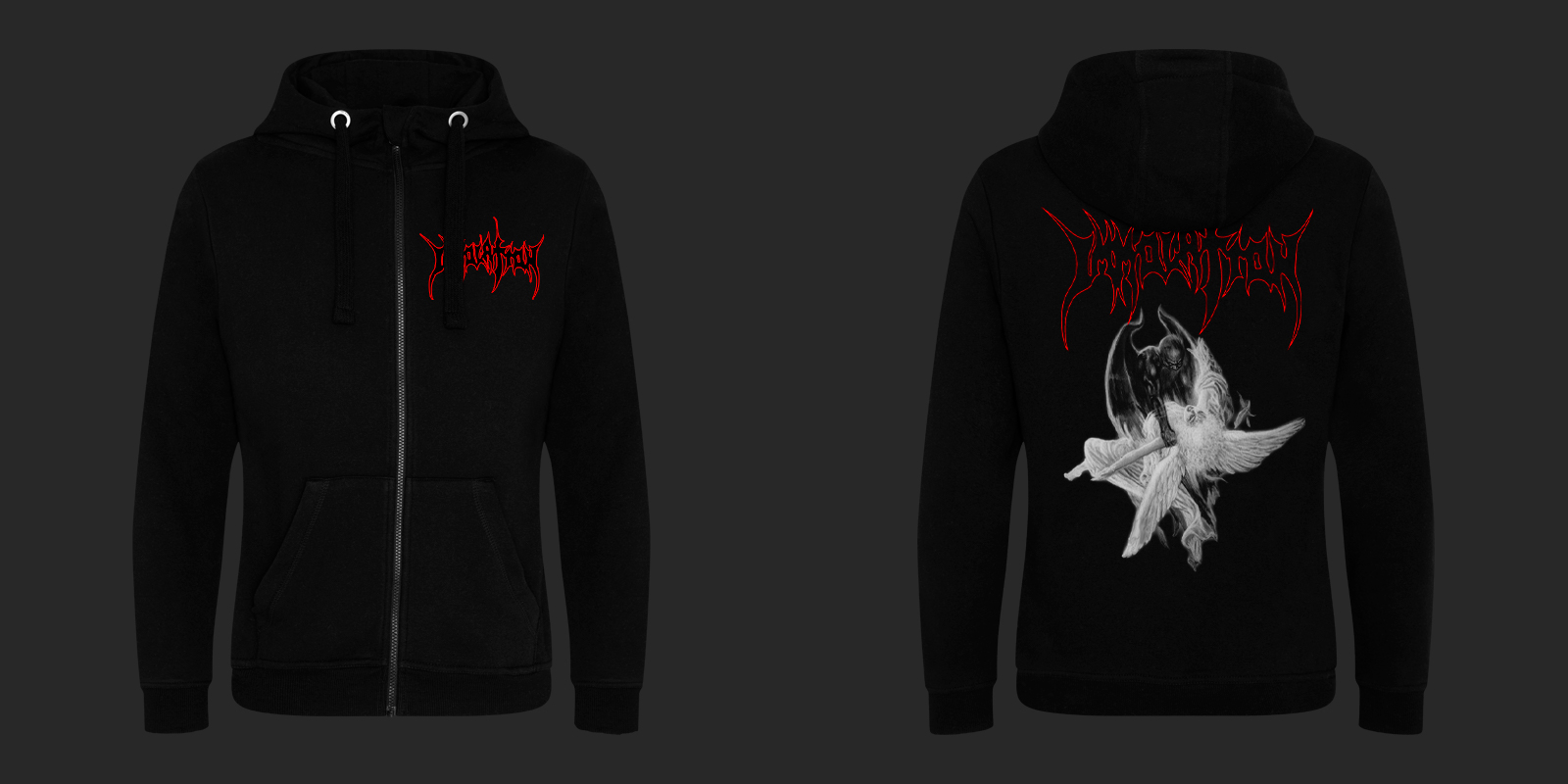 Zip-up Hoodie - Dawn Of Possession Demon/Angel | Immolation European E ...