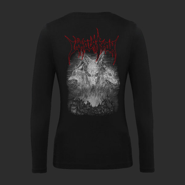 Women T-Shirt Long Sleeve - Atonement Greyscale