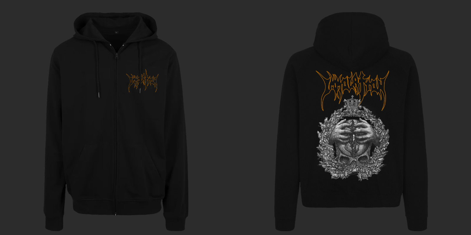 Zip-up Hoodie - Above All (Crown/Rats) | Immolation European E-store